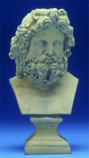 Neptune Bust Statue 12" High
